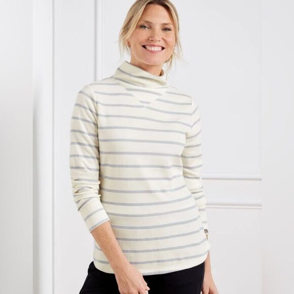 TALBOTS T by TALBOTS SUPER-SOFT JERSEY MOCKNECK TEE - SIZE XS - Picture 10 of 10